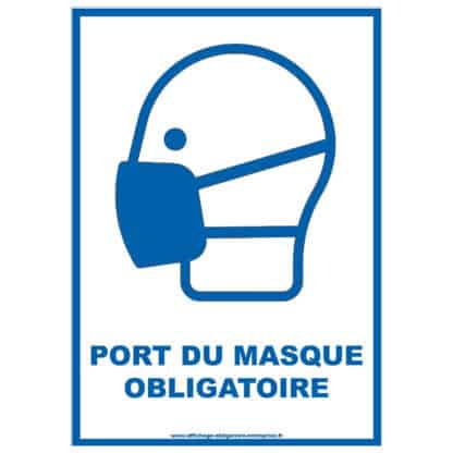 Affiche Port du masque obligatoire gratuite en PDF