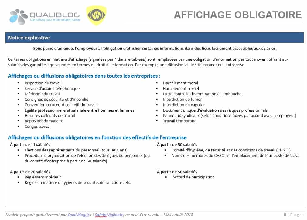 Qualiblog - Affichage obligatoire gratuit