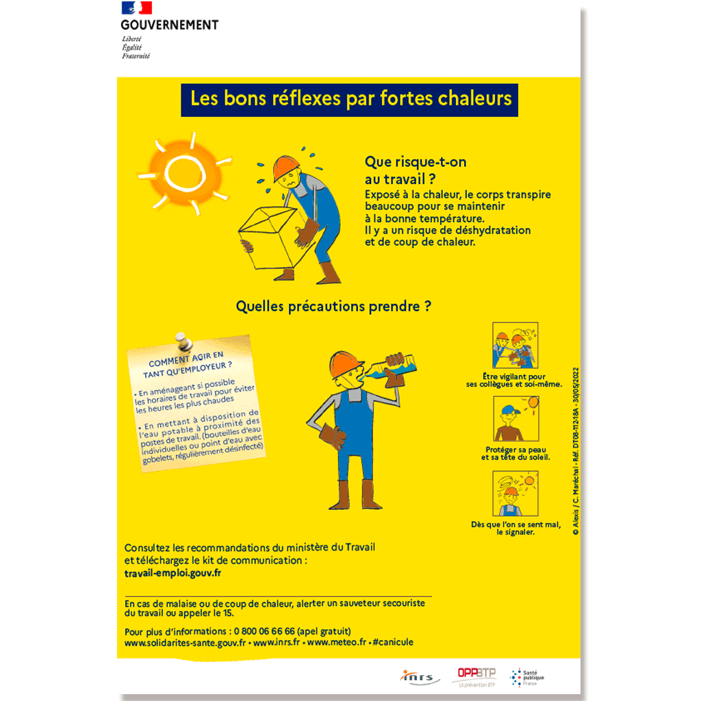 Affiche Canicule Employeur Affiche Canicule Employeur