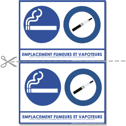 Affiche Zone Fumeurs et Vapoteurs PDF