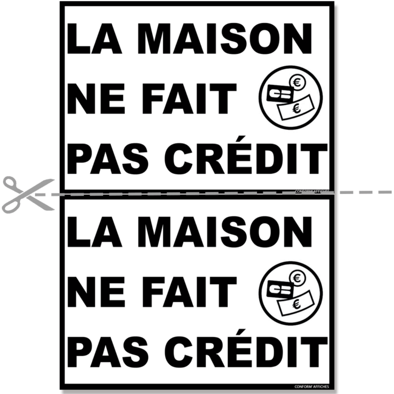 La Maison ne fait pas Crédit • Affiche PDF 📄