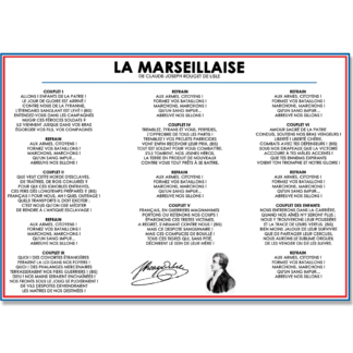 Affiche de La Marseillaise - Paroles