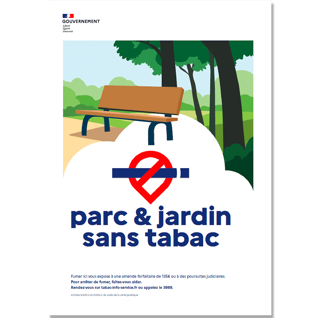 Affiche Parc et Jardin Sans Tabac Affiche Parc et Jardin Sans Tabac