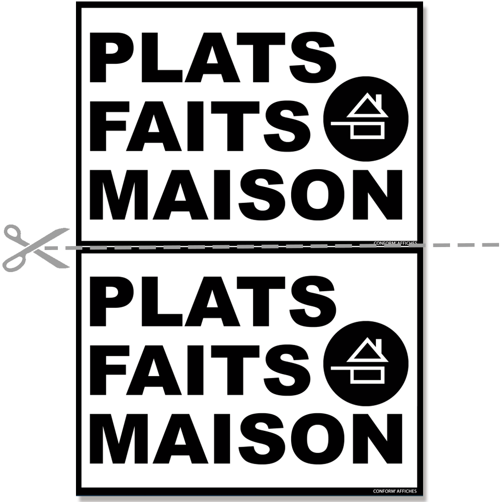 🍴👩‍🍳 Fait Maison • Affiche 2024 pour Restaurants 👨‍🍳