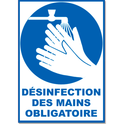 Affiche de Désinfection des Mains Obligatoire